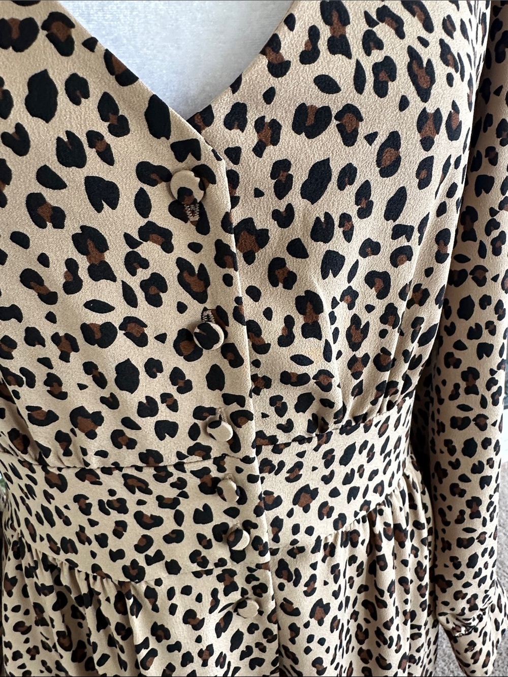 J. Crew Brown Leopard Print Midi Dress - Picture 4 of 11